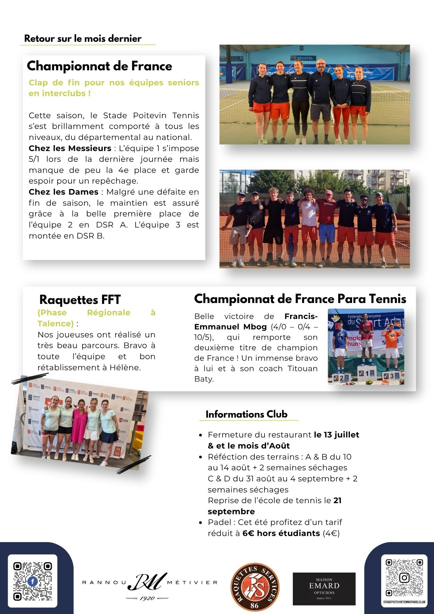 Lettre d'info Juillet 2026