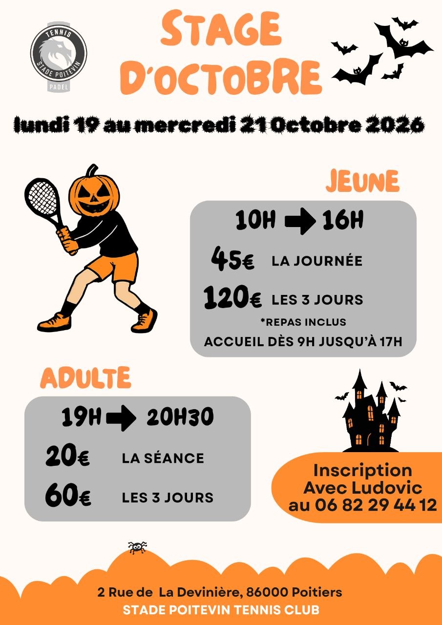 Stage de la Toussaint - Octobre 2026